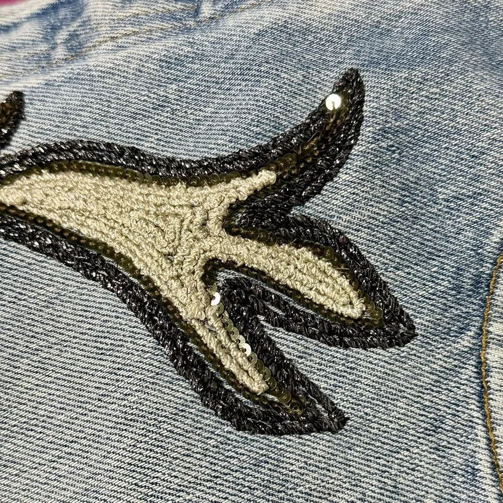 Vtg Levis 501 Cutoff Short Reworked History Repeats Custom Antler Beadwork Sz 34